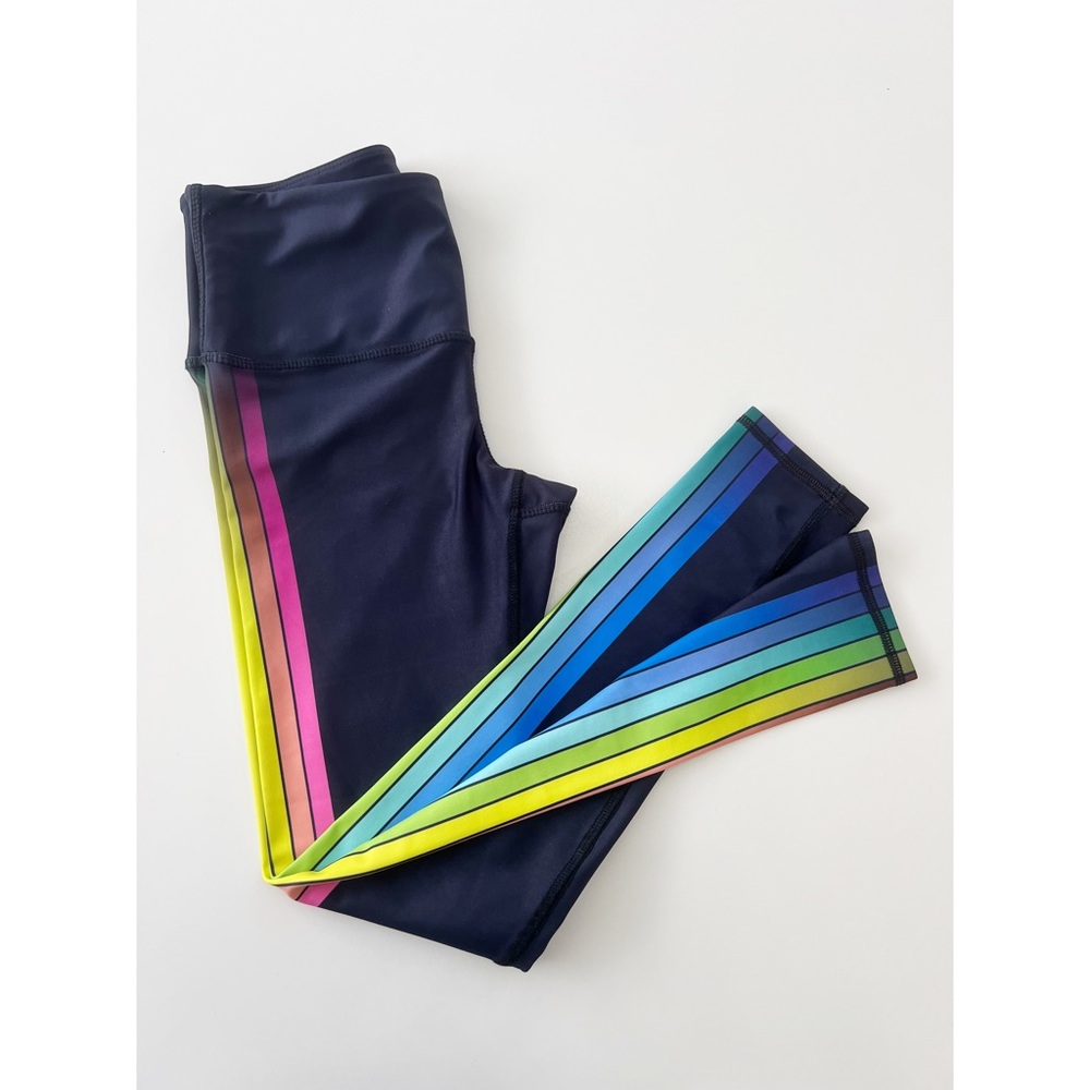 Playground Fame Track Rainbow Stripe Leggings Small